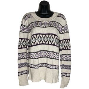 Pendleton Fair Isle Sweater Womens L Preppy Pullover Nordic Cottage Granny Comfy